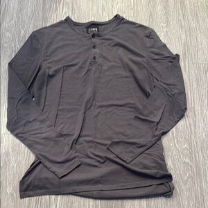 Mens Cuts Gray Henley Shirt